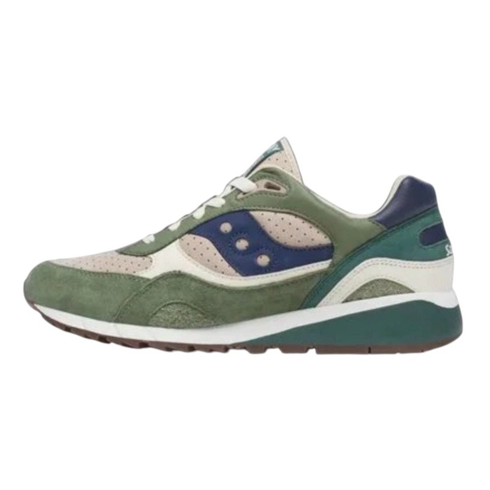 Saucony Shadow 6000 Green/Beige Mens Sneakers S70945-2 Size 13